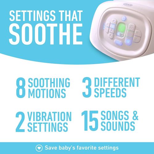 그라코 Graco Sense2Soothe Baby Swing with Cry Detection Technology, Sailor