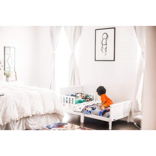 그라코 Graco Bailey Toddler Bed (White) - Includes Toddler Bed Rail on Both Sides, Toddler Bed Frame Fits Standard-Size Crib and Toddler Bed Mattress, JPMA Certified, Solid and Sturdy Con