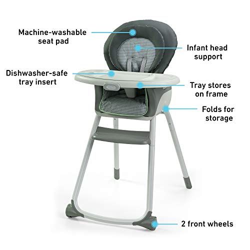 그라코 Graco Made2Grow 6 in 1 High Chair Converts to Dining Booster Seat, Youth Stool, and More, Monty