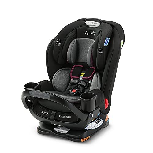 그라코 Graco Extend2Fit 3 in 1 Car Seat Featuring Anti-Rebound Bar Ride Rear Facing Longer, Up to 50 Pounds, Polly