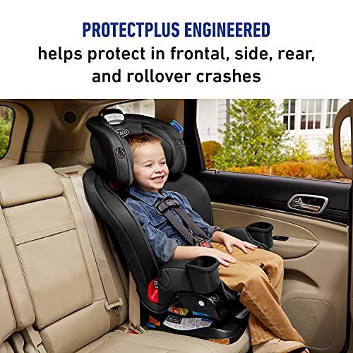 그라코 Graco Extend2Fit 3 in 1 Car Seat Featuring Anti-Rebound Bar Ride Rear Facing Longer, Up to 50 Pounds, Polly