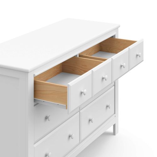 그라코 Graco Benton 6 Drawer Dresser (White) ? Easy New Assembly Process, Universal Design, Durable Steel Hardware and Euro-Glide Drawers with Safety Stops, Coordinates with Any Nursery