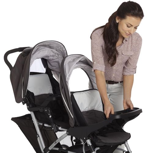 그라코 Graco DuoGlider Double Stroller Lightweight Double Stroller with Tandem Seating, Glacier