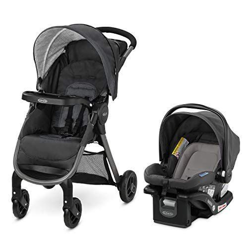 그라코 Graco FastAction SE Travel System Includes Quick Folding Stroller and SnugRide 35 Lite Infant Car Seat, Redmond, Amazon Exclusive