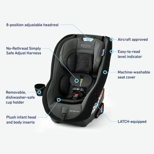 그라코 Graco Contender Slim Convertible Car Seat, West Point