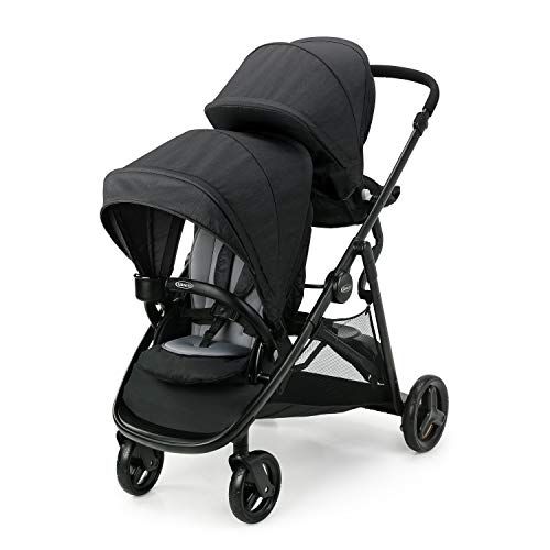 그라코 Graco Ready2Grow LX 2.0 Double Stroller Features Bench Seat and Standing Platform Options, Gotham