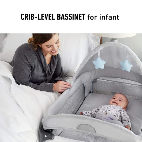 그라코 Graco My View 4 in 1 Bassinet Infant to Toddler Bassinet with 4 Stages, Derby , 23.19x33.5x32.25 Inch (Pack of 1)