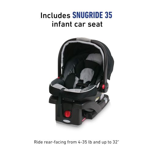 그라코 Graco FastAction Fold Jogger Travel System Includes the FastAction Fold Jogging Stroller and SnugRide 35 Infant Car Seat, Gotham