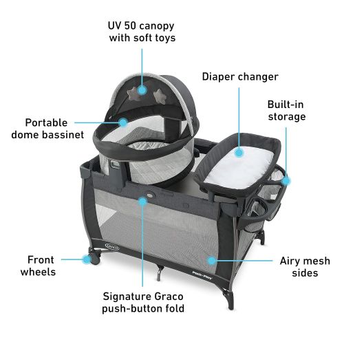 그라코 Graco Pack ‘n-Play Dome LX-Playard Features Portable and More, Redmond, Amazon Exclusive