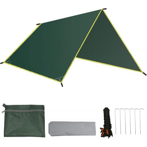  gracosy Waterproof Camping Tarp Sunshade UV Protection Lightweight Outdoor Adventure Hiking Camping Backpacking Picnic Tent Tarp