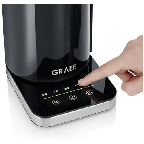  Graef WK502EU Wasserkocher, 2015 W, 230 V, Schwarz/Edelstahl