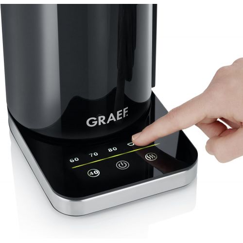  Graef WK502EU Wasserkocher, 2015 W, 230 V, Schwarz/Edelstahl