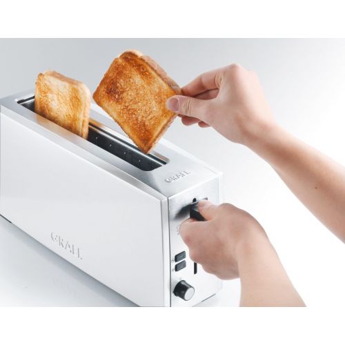  Graef Langschlitz-Toaster TO 91, Edelstahl, weiss