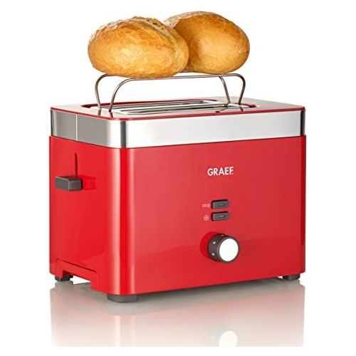  Graef TO63EU TO 63 2-Scheiben Toaster, Kunststoff, Rot