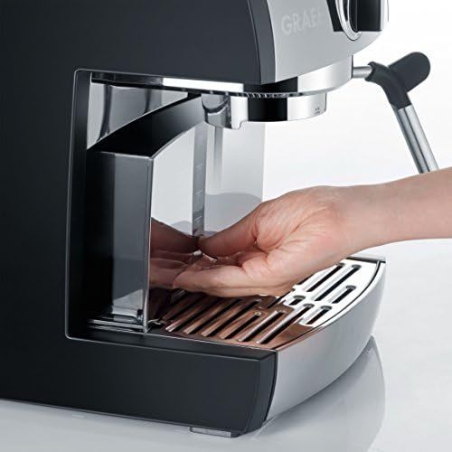  Graef ES702EU Siebtrager-Espressomaschine pivalla, 1410 W, 16 Bar, schwarz-matt/edelstahl