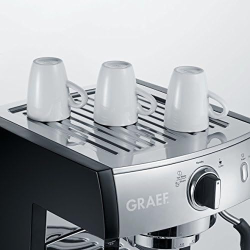  Graef ES702EU Siebtrager-Espressomaschine pivalla, 1410 W, 16 Bar, schwarz-matt/edelstahl