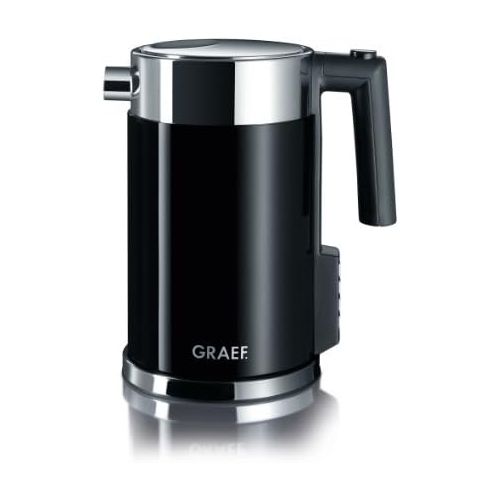  [아마존베스트]Graef Stainless steel kettle WK 702 with temperature setting / hand brew button for filter coffee / stainless steel acrylic, black & toaster TO 62, black