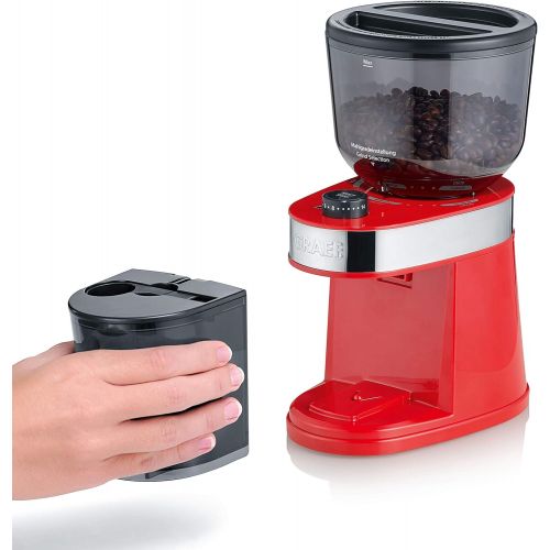  [아마존베스트]Graef CM203EU Coffee Grinder 130 Plastic Metal Red