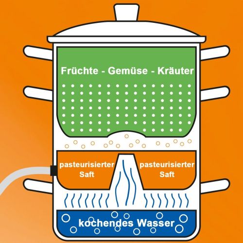  Grafenstayn Torrex 30280 Dampfentsafter aus Edelstahl Ø26 / 15L spuelmaschinengeeignet und fuer alle Herdarten geeignet  auch fuer Induktion