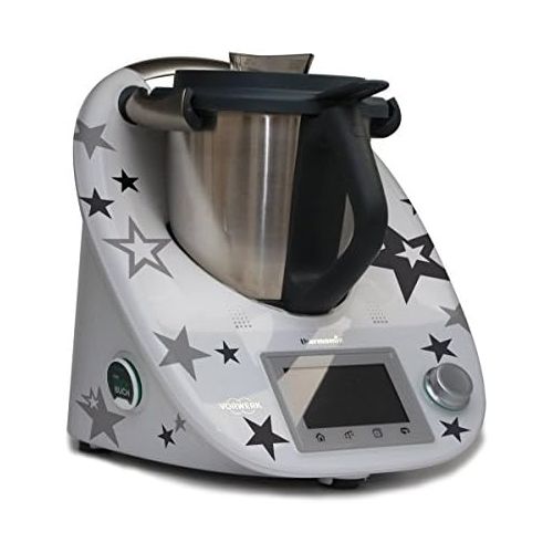  Grafix Aufkleber fuer den Thermomix TM5 - Sternenwolke anthrazit silbergrau