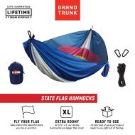 Grand Trunk Single Camping Hammock- Flag Series, Tree Hanging Kit Included, Parachute Nylon, Portable, Indoor Outdoor, Travel, Backpacking, Survival