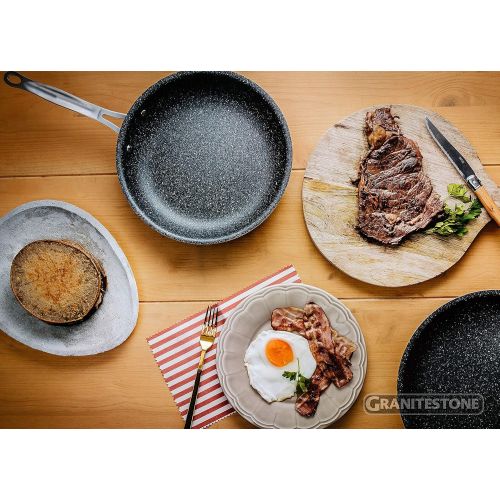  [아마존베스트]GRANITESTONE 5 Piece Cookware Set, Scratch-Proof, Nonstick Granite-coated, PFOA-Free As Seen On TV