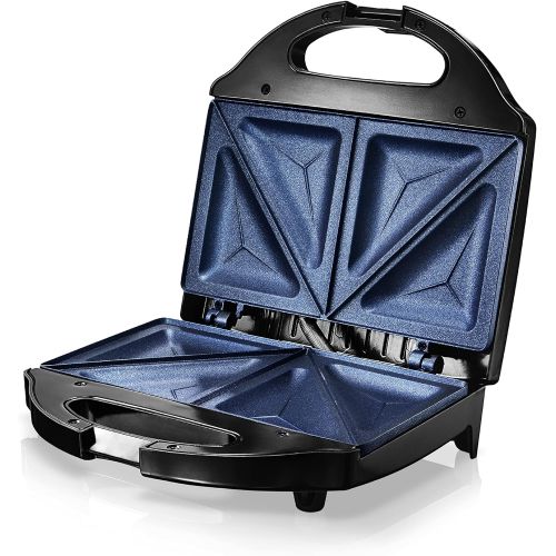  [아마존베스트]Granitestone Sandwich Maker, Toaster & Electric Panini Grill with Ultra Nonstick Mineral Surface - Makes 2 Sandwiches in Minutes with Virtually No Clean Up, with Easy Cut Edges and