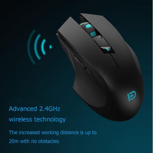  [아마존베스트]Granvela Noiseless Wireless Mouse,Forter i720 Erognomic Right-handed Design Wireless Silent Gaming Mouse For Windows and MAC - Black