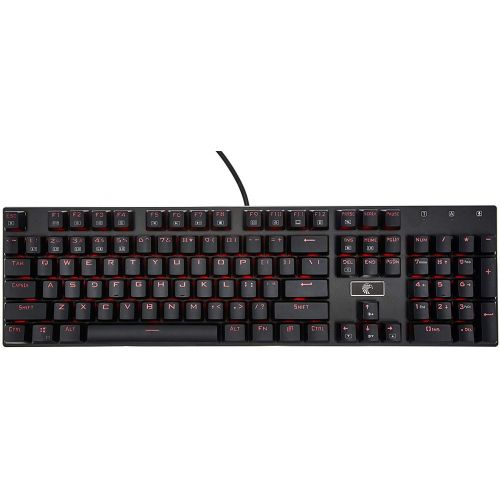  Granvela MechanicalEagle Z-88 104 Keys Mechanical Gaming Keyboard with 9-Mode RGB Backlit and Blue Switches,DIY-Replaceable Switches - Black