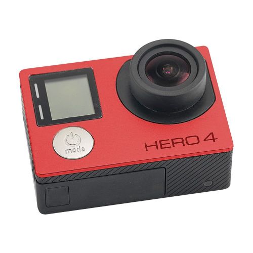  Granvoo GP-084 Rot Vorderseite Aluminium Legierung Fuer GoPro Hero4 Silber Hero4 Schwarz Sport Kamera