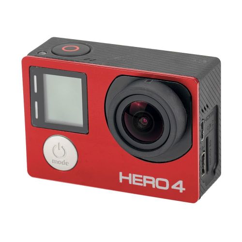  Granvoo GP-084 Rot Vorderseite Aluminium Legierung Fuer GoPro Hero4 Silber Hero4 Schwarz Sport Kamera