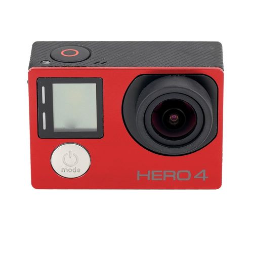  Granvoo GP-084 Rot Vorderseite Aluminium Legierung Fuer GoPro Hero4 Silber Hero4 Schwarz Sport Kamera