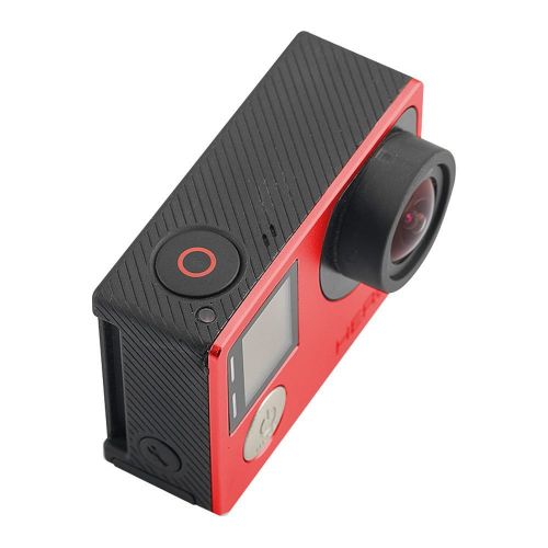  Granvoo GP-084 Rot Vorderseite Aluminium Legierung Fuer GoPro Hero4 Silber Hero4 Schwarz Sport Kamera