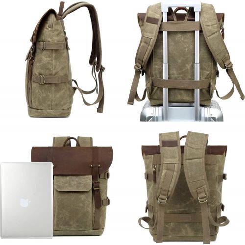  G-raphy Camera Backpack Waterproof DSLR SLR Backpack with Removal Insert Case for Outdoor Travel Hiking etc (Khaki)