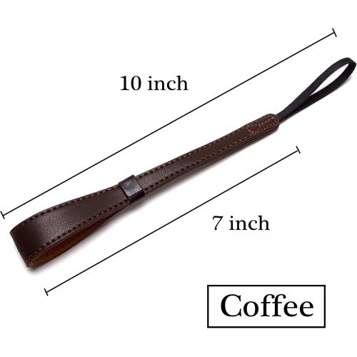 G-raphy Leather Camera Strap Dslr SLR Wrist Strap for Mirrorless, Point & Shoot and Pro DSLR cameras (Coffee)