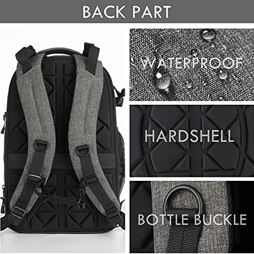  G-raphy Professional Camera Backpack Waterproof for Nikon, Canon,Panasonic,Sony etc (Grey)