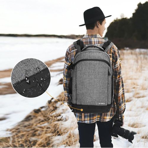  G-raphy Professional Camera Backpack Waterproof for Nikon, Canon,Panasonic,Sony etc (Grey)