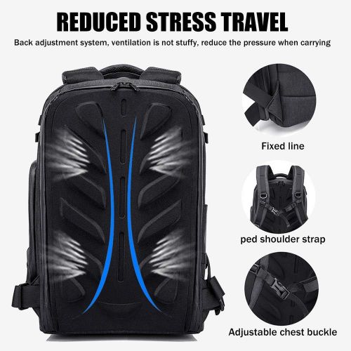  G-raphy Profesional Camera Backpack DSLR SLR Backpack Waterproof by G-raphy with Laptop Room / Tripod Holder /Hardshell Back Support