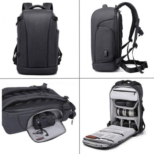  G-raphy Profesional Camera Backpack DSLR SLR Backpack Waterproof by G-raphy with Laptop Room / Tripod Holder /Hardshell Back Support