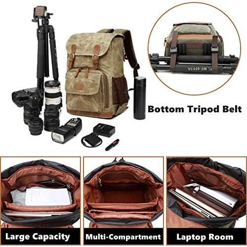  G-raphy Camera Backpack DSLR Backpack with Laptop Room / Tripod Holder Waterproof Anti-Shock Backpack Hiking for Canon Nikon Fuji and Other Cameras Laptop Ipad