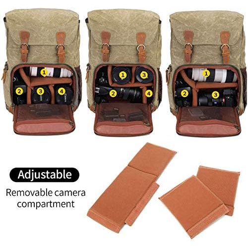  G-raphy Camera Backpack DSLR Backpack with Laptop Room / Tripod Holder Waterproof Anti-Shock Backpack Hiking for Canon Nikon Fuji and Other Cameras Laptop Ipad