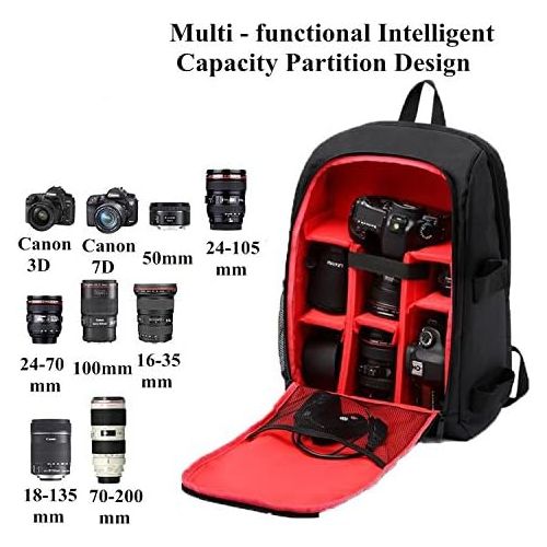  G-raphy Camera Backpack Photography Backpack with Laptop Compartment for DSLR SLR Cameras (Canon,Nikon,Sony,Panasonic etc)