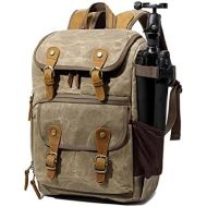 G-raphy Camera Backpack Retro Style Bag with Laptop Compartment for SLR/DSLR Mirrorless Camera Photographer Backpack for Hiking Traveling etc