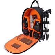 G-raphy DSLR Camera Backpack Camera Bag Women in Orange Interior for Canon, Nikon,Panasonic,Sony, Lenses,Tripods and Other Accessories