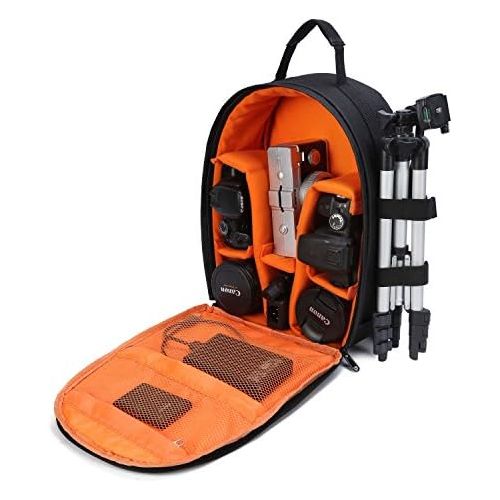  G-raphy DSLR Camera Backpack Camera Bag Women in Orange Interior for Canon, Nikon,Panasonic,Sony, Lenses,Tripods and Other Accessories