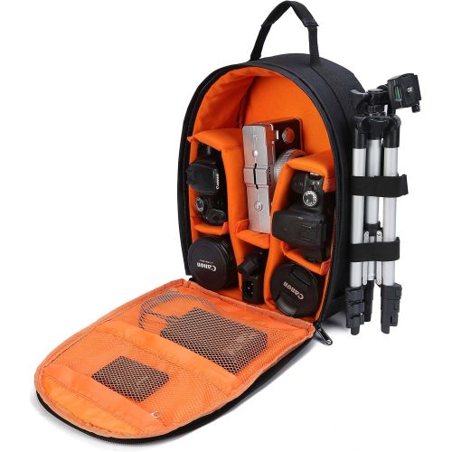  G-raphy DSLR Camera Backpack Camera Bag Women in Orange Interior for Canon, Nikon,Panasonic,Sony, Lenses,Tripods and Other Accessories