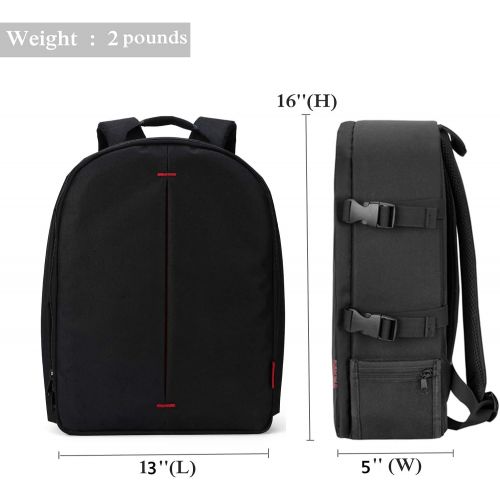  G-raphy Camera Backpack Large Capacity 16 X 12 X 6 with Tripod Holder for Cameras ,Lenses, Flashes and other Accessories