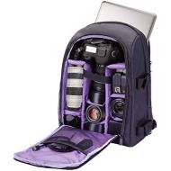 G raphy Camera Backpack Photography Bag with Laptop Compartment/Tripod Holder for Dslr SLR Cameras (Purple)