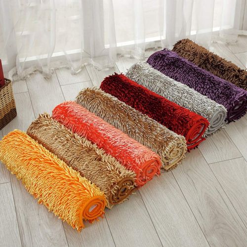  Grapy Non-Slip Absorbent Soft Plush Chenille Door Mat for Bathroom Bedroom Kitchen Washable Floor Mat Carpet Rug for Home Decoration Shaggy Dog Doormat Christmas Decoration Champag