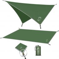 Grassman Tent Footprint, Camping Tarp Lightweight Waterproof with Carrying Bag, Tent Tarp Hiking Survival Gear Ultralight Hammock Rain Tarp